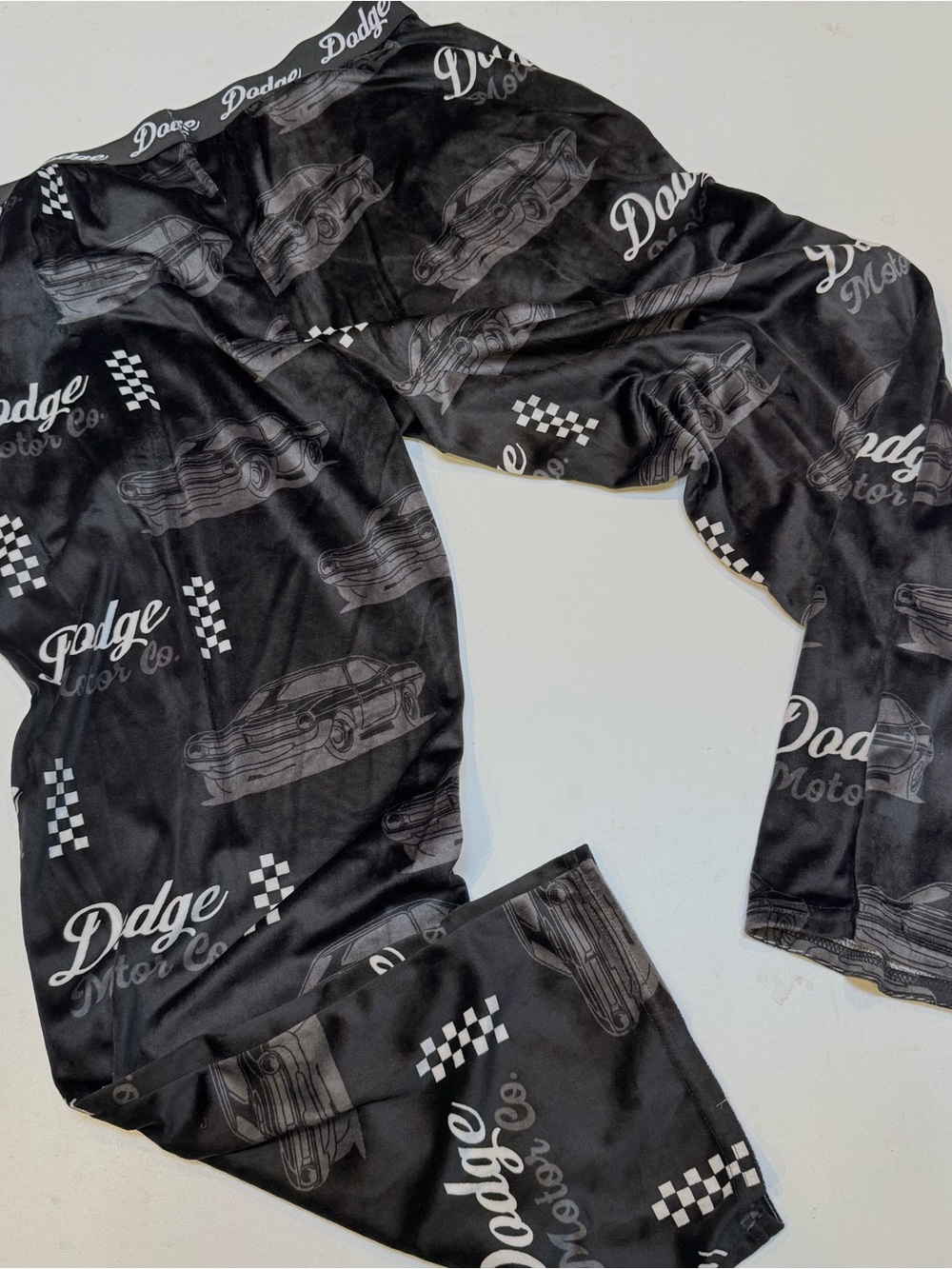 Dodge Motor Co. Black Men's velvet Joggers